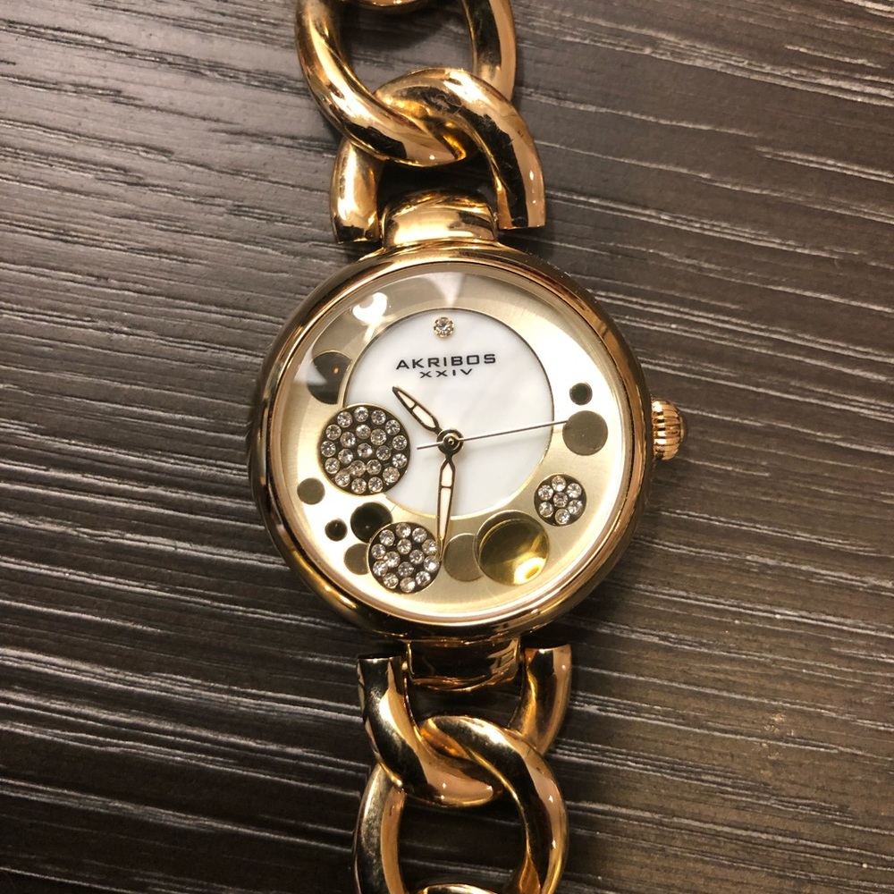 Akribos XXIV quartz diamond acccent watch